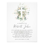 Grünfoliage Gender Neutral Baptismus Gebet Fotodruck (Vorne)