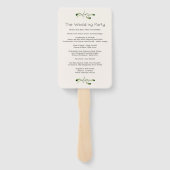 Grünfoliage Poinsettia Hochzeitsprogramm Fächer (Rückseite)