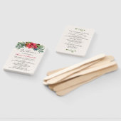 Grünfoliage Poinsettia Hochzeitsprogramm Fächer (Non-assembled)