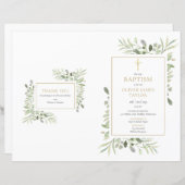 Grünfoliage Taufen Weihnachtsprogramm (Vorne/Hinten)