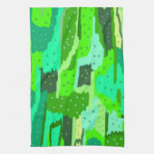 Grünfolien Abstrakt Geschirrtuch (Vertikal)