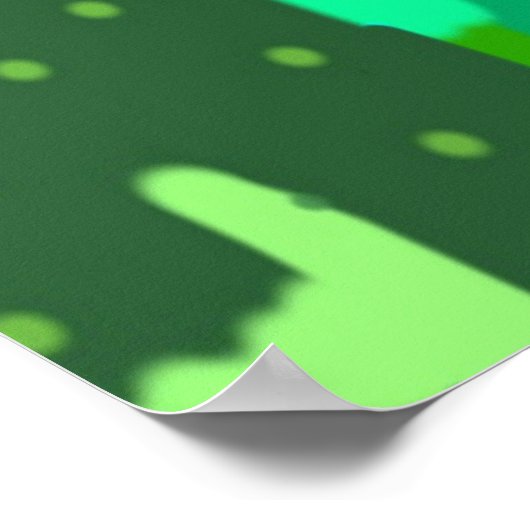 Grünfolien Abstrakt Poster (Ecke)