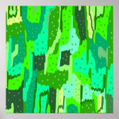 Grünfolien Abstrakt Poster (Vorne)