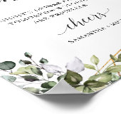 Grünfolien Blätter Goldrahmen offene Bar Poster (Ecke)