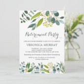 Grünfolien, Eukalyptus-Party Einladung (Stehend Vorderseite)