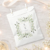 Grünfolien-Monogramm-Hochzeit Geschenktütchen (Ausgeschnitten)
