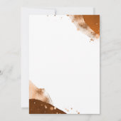 Grünfolien und Kupferfolie Moderne Hochzeit Einladung (Rückseite)