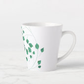 Grünfoliengrün-Monogramm Milchtasse (Rechts)