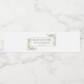 Grünfolienhochzeit am besten Tag Wasserflaschenetikett (Einzelnes Label)