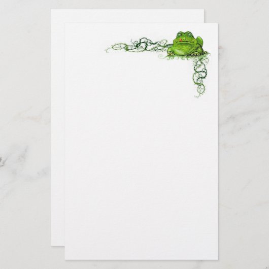 Grünfrosch Briefpapier (Vorne/Hinten)