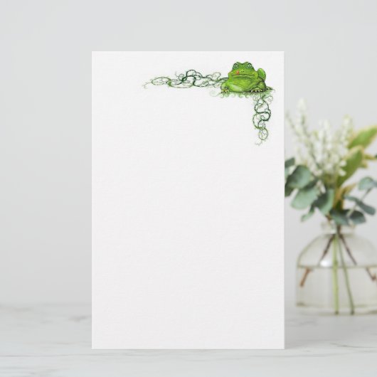 Grünfrosch Briefpapier (Stehend Vorderseite)
