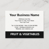 Grünfutter Obst und Gemüse QR Code Business Ca Visitenkarte (Vorderseite)