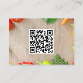 Grünfutter Obst und Gemüse QR Code Business Ca Visitenkarte (Rückseite)