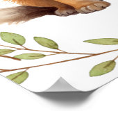 Grünfutter Waldtiere Kinderzimmer Poster (Ecke)