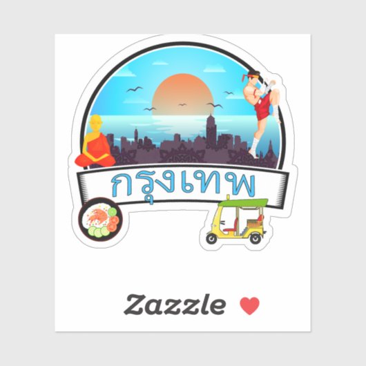 Grung Tep - Bangkok Thailand Travel Thai Aufkleber (Blatt)