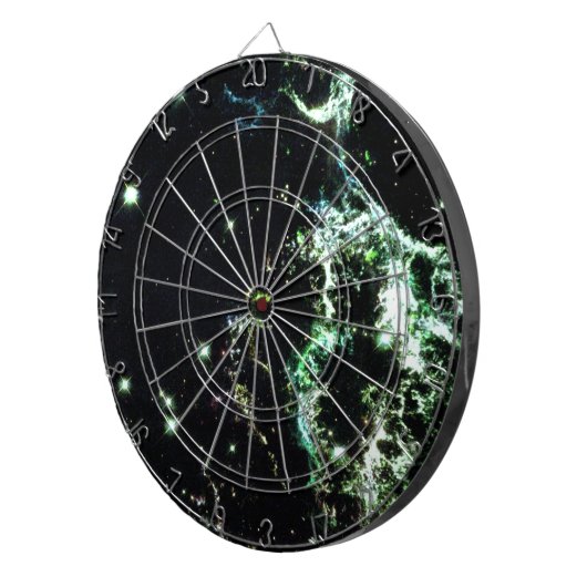 Grüngalaxie Dartscheibe (Vorderseite rechts)