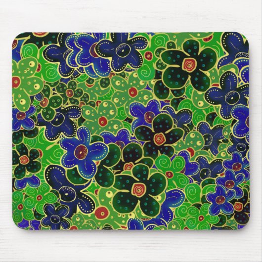 Grüngarten Blume Mousepad (Vorne)