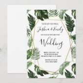 Grüngarten Botanische Hochzeit Einladung (Vorne/Hinten)