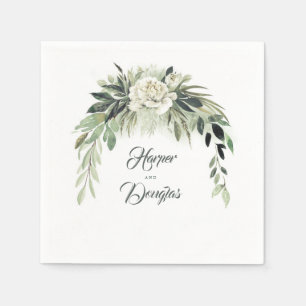 Grüngarten Botanischer Garten Hochzeit Serviette