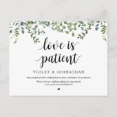 Grüngarten, Liebe ist geduldig, Zurückgestellt Postkarte (Vorderseite)