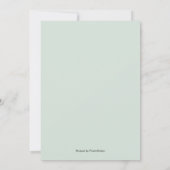 Grüngarten, Moderne botanische Bogenhochzeit Einladung (Rückseite)