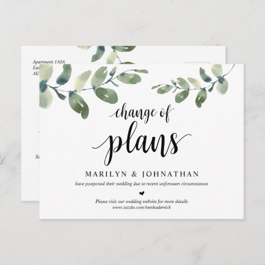 Grüngarten, Planänderung, Zurückgestellt Postkarte (Vorne/Hinten)