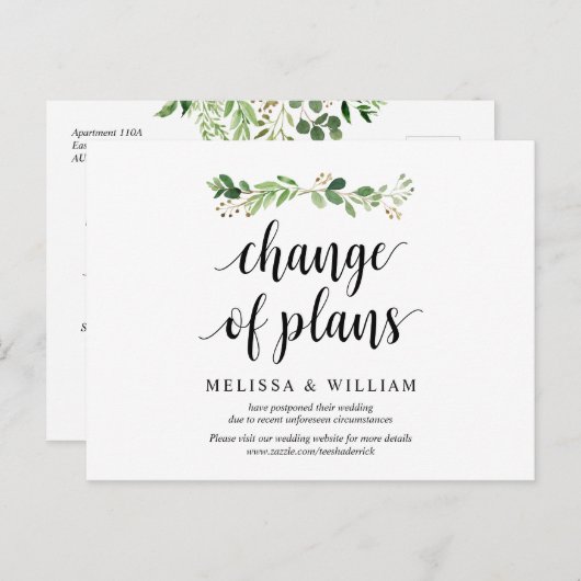 Grüngarten, Planänderung, Zurückgestellt Postkarte (Vorne/Hinten)