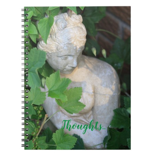 Grüngarten Skulptur Motivierend Natur Notizblock (Vorderseite)