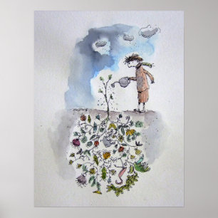 Grüngarten von Introvert Poster