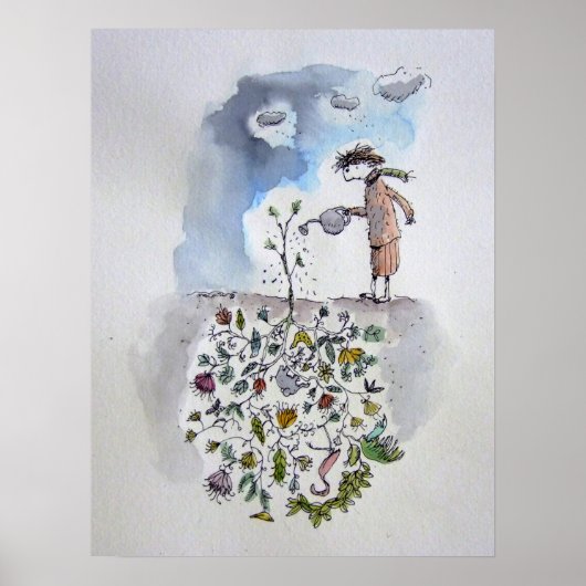 Grüngarten von Introvert Poster (Vorne)