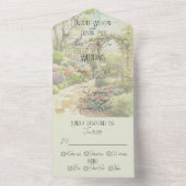 Grüngartenhochzeit All In One Einladung (Innen Boden)