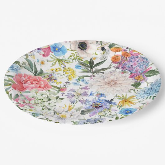 Grüngartenplatten Pappteller (Schrägansicht)