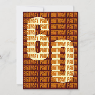 Grunge 60. Geburtstag Gold und Braun W1048 Einladung