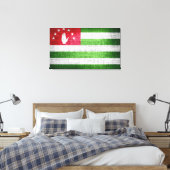 Grunge Abkhazia Flag Leinwanddruck (Insitu (Schlafzimmer))