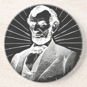 Grunge Abraham Lincoln Getränkeuntersetzer