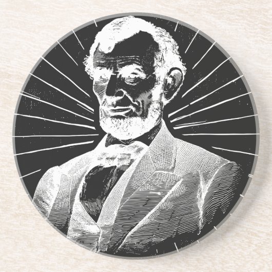 grunge abraham lincoln getränkeuntersetzer (Vorne)