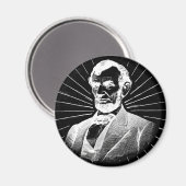 grunge abraham lincoln magnet (Vorderseite/Rückseite)