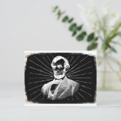 grunge abraham lincoln postkarte (Stehend Vorderseite)