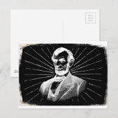 grunge abraham lincoln postkarte (Vorne/Hinten)