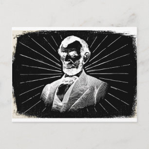 grunge abraham lincoln postkarte