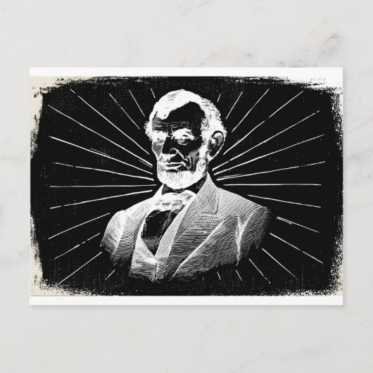 grunge abraham lincoln postkarte (Vorderseite)