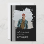 Grunge-Absolvent Einladung (Rückseite)