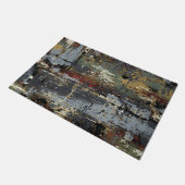 Grunge Abstract Art Im Freien Fußmatte (Schrägansicht)