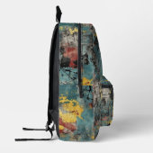 Grunge Abstrakt Art Backpack Bedruckter Rucksack (Links)