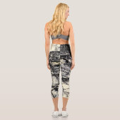 Grunge abstrakt capri leggings (Rückseite)