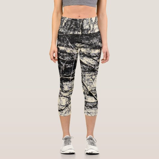 Grunge abstrakt capri leggings (Vorderseite)