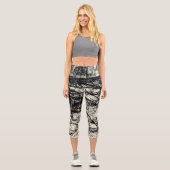 Grunge abstrakt capri leggings (Vorderseite)