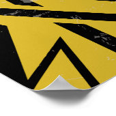 Grunge Abstrakt Geometric Design Poster (Ecke)