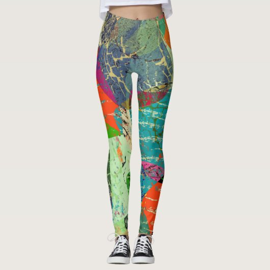 Grunge, abstrakt leggings (Vorderseite)