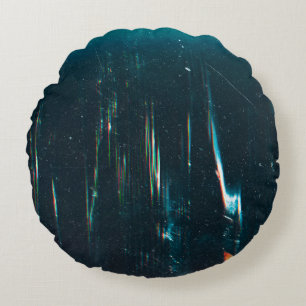 Grunge abstrakter Hintergrund. beschädigter Bildsc Rundes Kissen